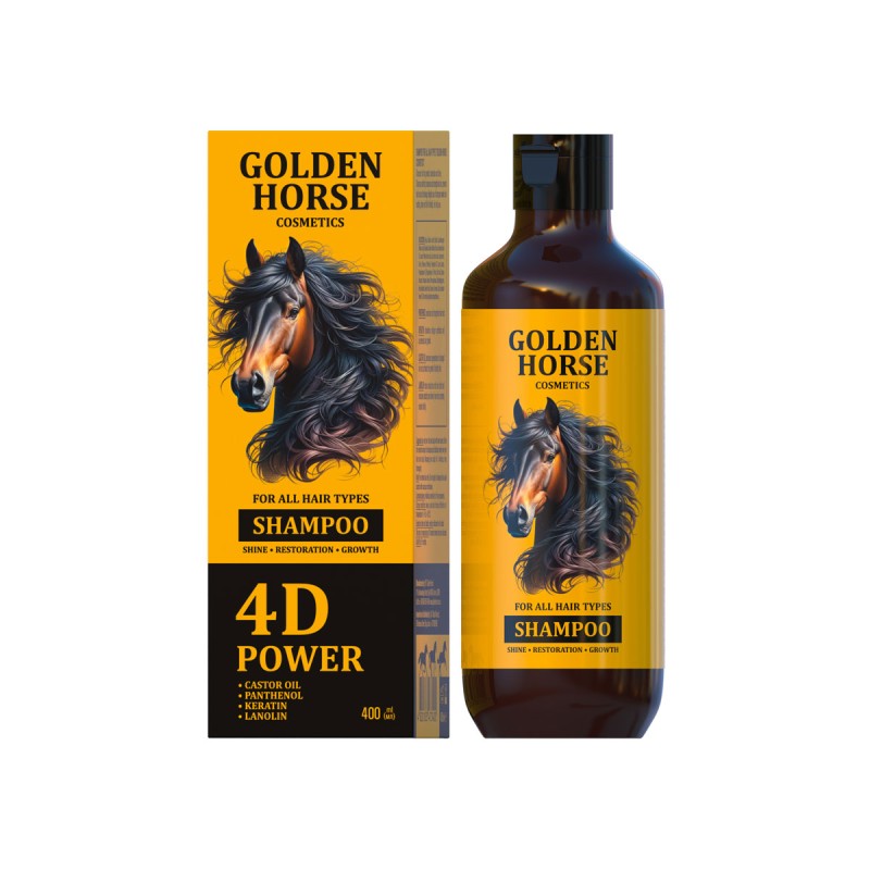Golden Horse 4D power šampoon juustele 400ml