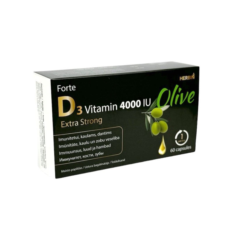 Vitamin D3 Olive Forte extra strong N60, Herbin