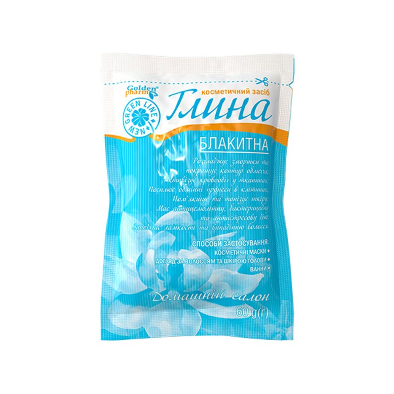 Косметическая глина Голубая 60 г. Golden Pharm