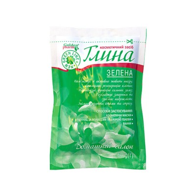 Косметическая глина Зелёная 60 г. Golden Pharm