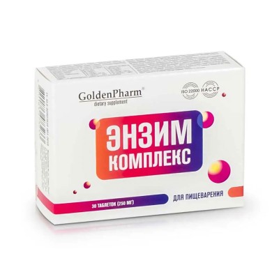 Golden Pharm Enzyme complex 250mg N30