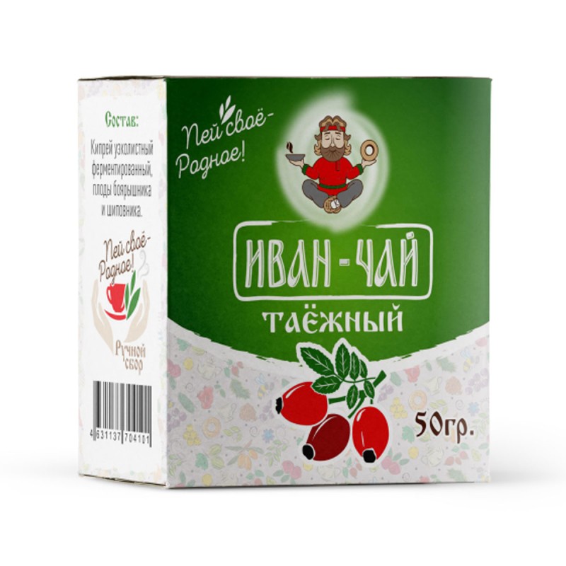 Иван-чай Таежный с шиповником и боярышник 50 г.