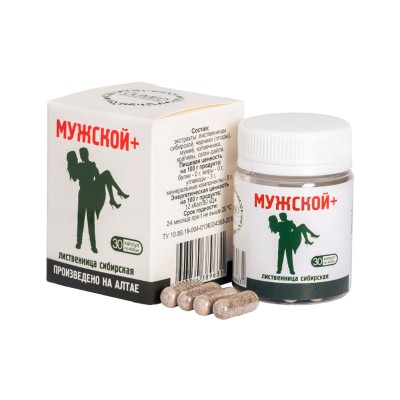 Meeste tervise kompleks "Meeste+" Siberi lehis, 30 kapslit, 400mg, Olimed
