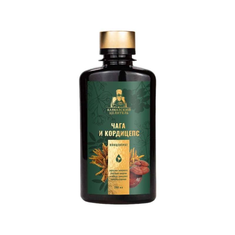 Kaukaasia Suveniir chaga ja korditsepsi kontsentraat 200ml