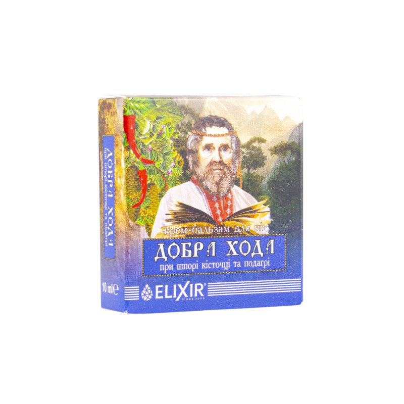 Elixir Крем-бальзам 10мл при шпоре, косточке, подагре