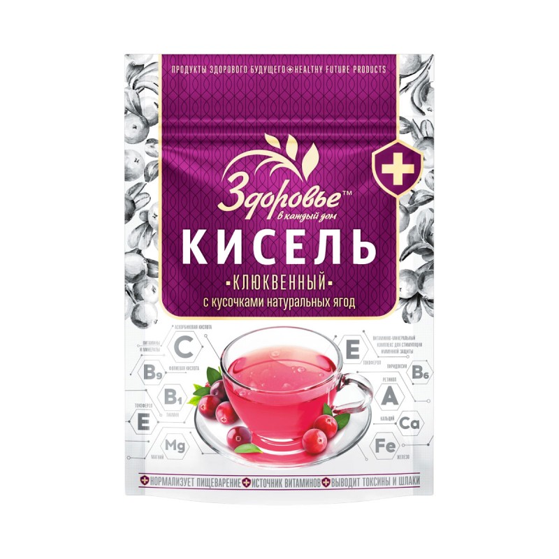 Kiirlahustuv jõhvika kissell c-vitamiini ja jõhvika tükkidega 150g