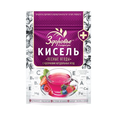Kiirlahustuv kissell c-vitamiini ja metsa marjade tükkidega 150g