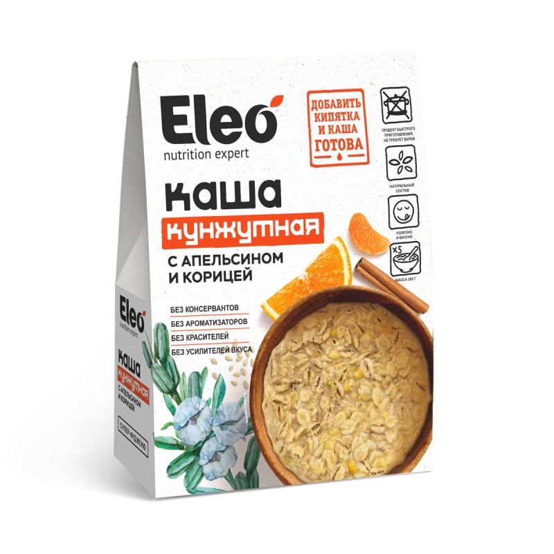 Eleo Каша кунжутная с апельсином и корицей 200 г
