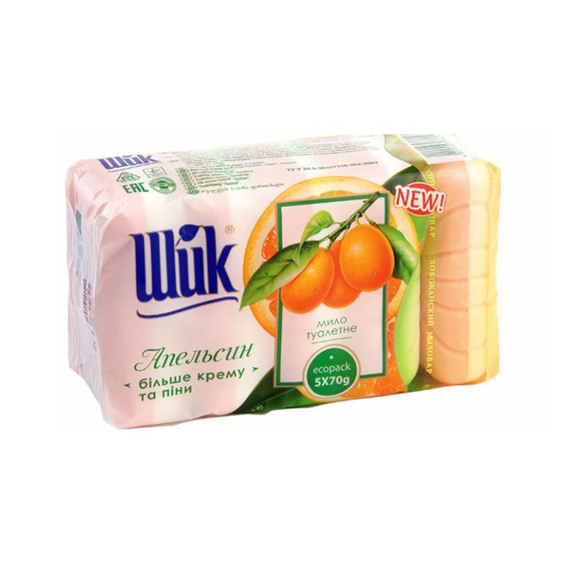 Shik мыло Апельсин 5х70г экопак