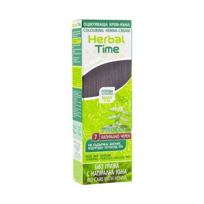 Herbal Time Henna kreem 75ml Must