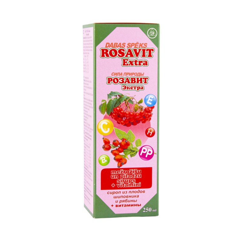 Rosevit Extra kibuvitsa- ja pihlaka siirup vitamiinidega 250ml