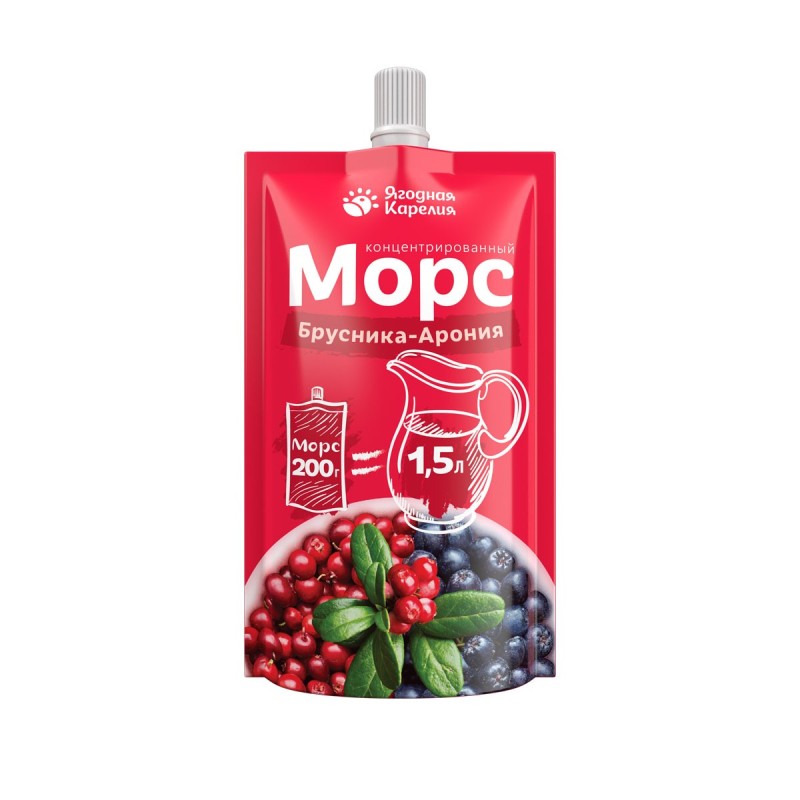 Концентрированный морс Брусника-арония 200g