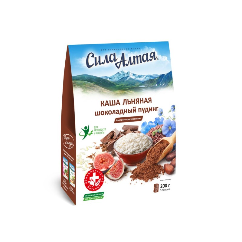 Linaseemne puder 40g*5 Šokolaadi puding