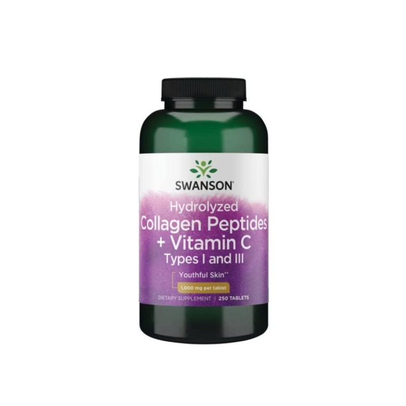 Swanson Collagen Peptides + Vitamin C Types I and III 1000mg, N250