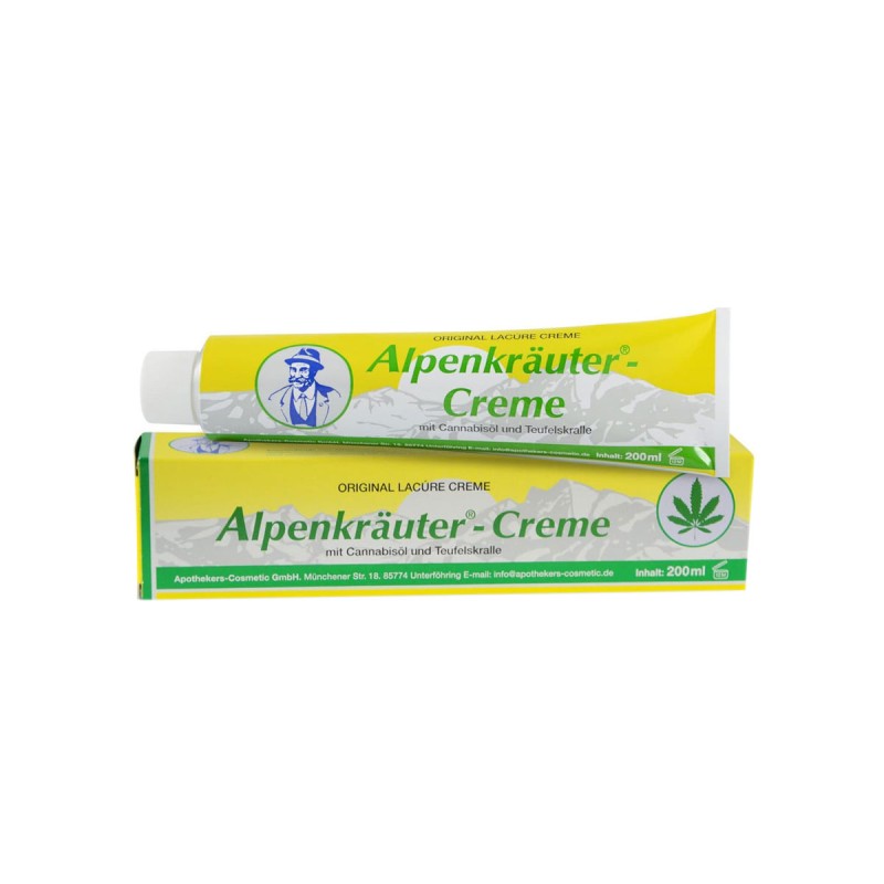Alpenkräuter - kreem kanepiõli ja saatanaküüne ekstraktiga 200ml