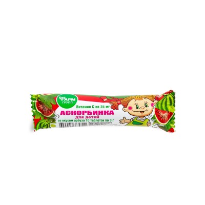 Аскорбинка со вкусом арбуза 10таб*3г